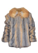 Men's Red Gray FOX Fur JACKET COAT All Sizes Pre sale RED FOX FUR Collar