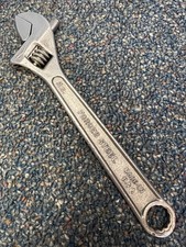 Vtg McKaig-Hatch 8" adjustable wrench, USA, vg condition