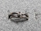 GRANDMA GRABE'S BEAUTIFUL VINTAGE 925 STERLING SILVER OPEN BACK 1.5G RING SIZE 3