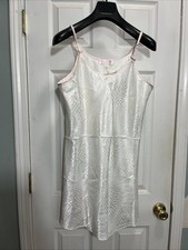 Oscar de la Renta Pink Label Nightgown Womens Medium White Satin Slip Dress