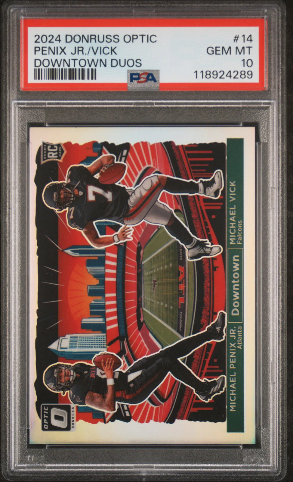 2024 Panini Donruss Optic Downtown Duos Vick Penix JR. #14 PSA 10
