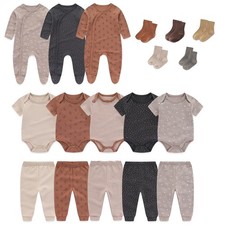 Baby Boy Girl 18 Pack Layette Set Cotton Infant Unisex Clothes and Accessorie...