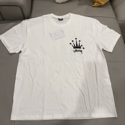Stussy basic logo tee CROWN LOGO tee size L white brand new | eBay