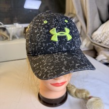 Under Armour Baseball Hat/Cap Stretch Fit Boys Youth XS/SM Lime Green Camo.