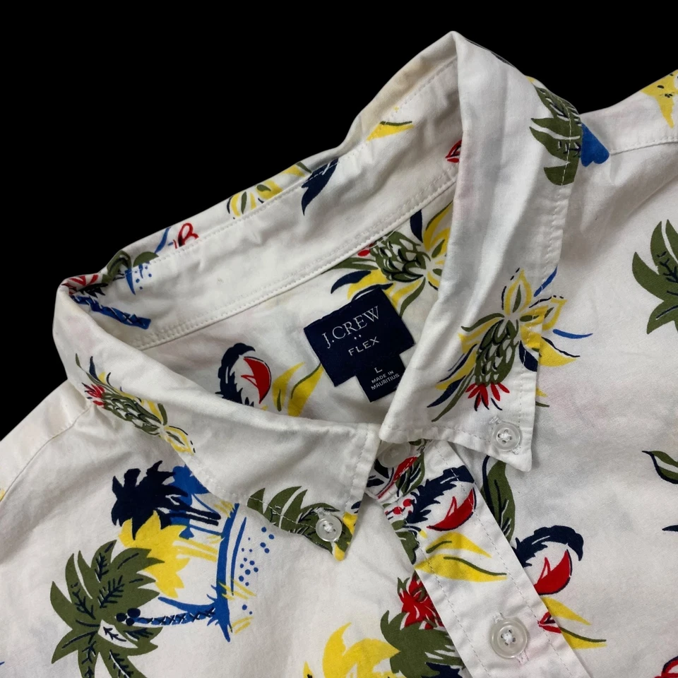 J Crew Flex Short Sleeve Floral print shirt Men's size L - Image 3 of 3