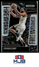 2024-25 Panini Prizm Black Stephen Curry Fireworks Silver #2 Warriors