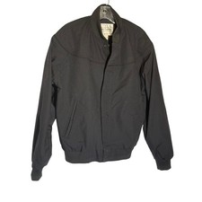 Guy Loren Men's Black Bomber Jacket Size Medium Cotton Blend