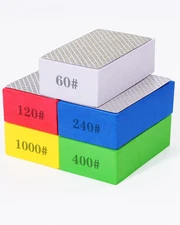 5 Pack Diamond Hand Polishing Pads, Sanding Blocks Polishing, Sanding Pads Assor