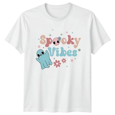 Spooky Vibes Damen T-Shirt süß Halloween Geschenk für Sie