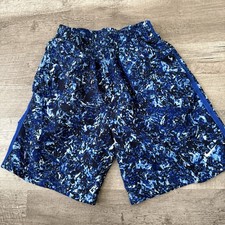 NIKE Dri-FIT Multi Printed Shorts Youth Boys Large Royal Blue Print FV0275-480