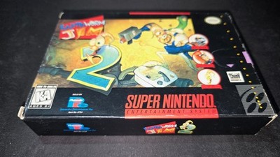 Earthworm Jim 2 II Authentic Super Nintendo SNES EXMT+ condition COMPLETE n box!