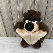 Vintage 1993 Warner Bros Looney Tunes Tasmanian Devil Plush Stuffed Animal