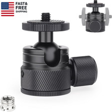 Mini Ball Head- C19 Mount Tripod Head-Cnc Metal Low Profile Ballhead 360 Pan 90