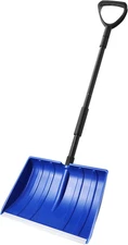 Yocada Snow Shovel for Driveway Home Garage Snow Removal with D-Grip Handle Alum