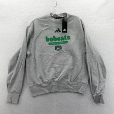 Adidas Sweatshirt Womens Medium Ohio University Bobcats Gray Green Logo Pullover
