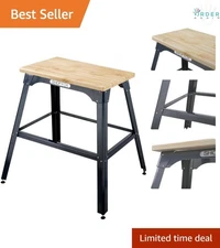 Tool Table Black 13x23 Inch Laminate Support Cross Braces Stable 700lb