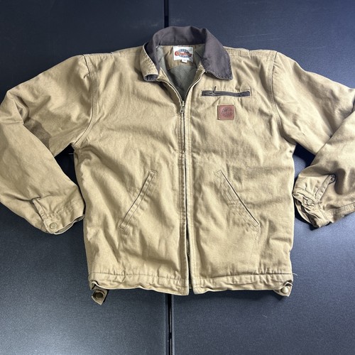 Vintage schwere Cowboy Arbeitskleidung Mantel Chore Thermo gefüttert Gr. Medium Winterjacke