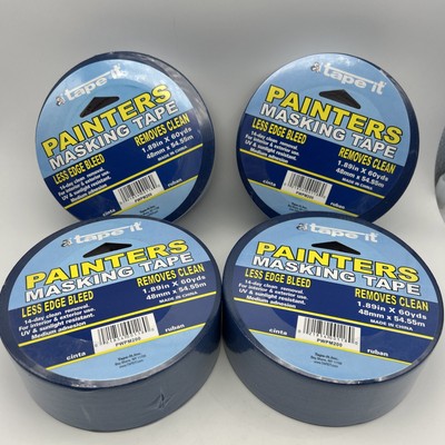 4 Rolls Tape It Blue Painters Masking Tape 1.89  x 60 Yards