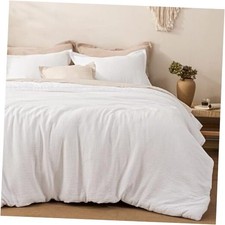 Cotton Muslin Comforter Set Size,Soft Comfy Lightweight Breathable Queen White