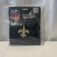 NFL New Orleans Saints Nylon Wallet Gold and Black