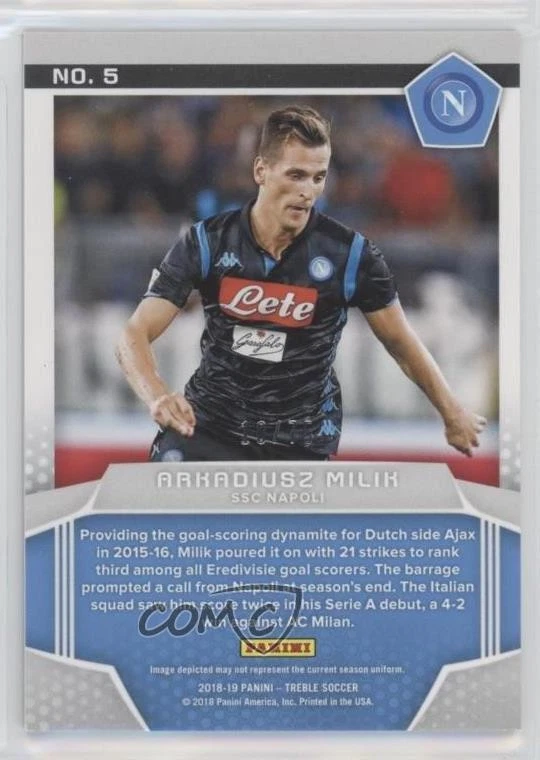 2018-19 Panini Treble Blue /75 Arkadiusz Milik #5 - Image 2 of 2