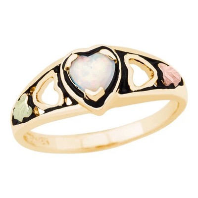 Opal Herz - Black Hills Gold Damen Ring / Custom Made in USA Geschenkbox