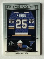 JORDAN KYROU 2023-24 SP Game Used Frameworks JERSEY #F-JK UD Upper Deck Blues