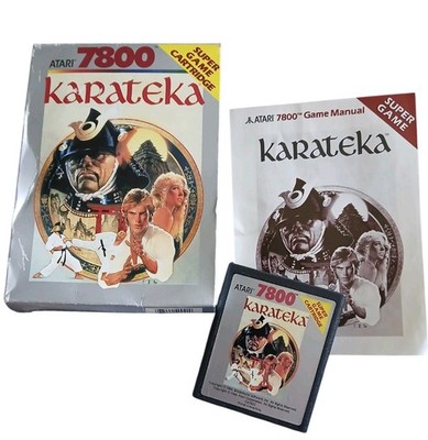 Atari 7800 Karateka CIB Complete Box Manual Cartridge Vintage 1987 Gaming
