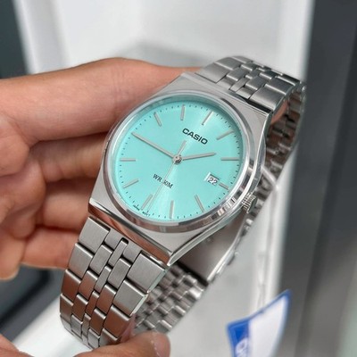 Casio MTP-B145D-2A1 Tiffany Blue Dial Stainless Steel Quartz Men's