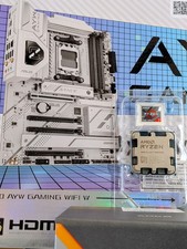 AMD Ryzen 7 7800X3D Gaming CPU White ASUS X870 AYW Gaming WIFI W Motherboard