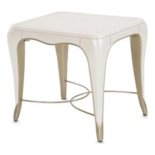 Bowery Hill Transitional Rectangular End Table - Creamy Pearl