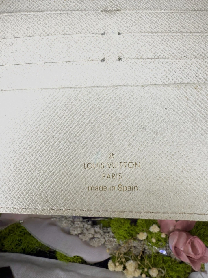 Auténtico monedero largo Louis Vuitton monograma cartera insólite marfil M66563 Foto 4 de 4