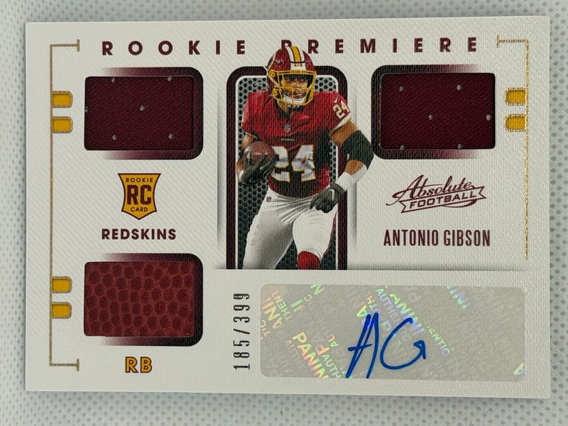2020 Absolute Memorabilia ANTONIO GIBSON Rookie Premiere Patch Auto RPA /399