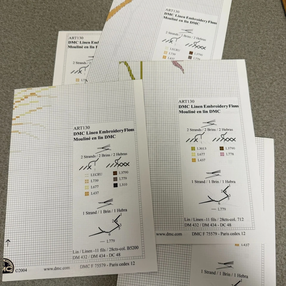 Creative World Naturals  DMC Linen Embroidery Floss + patterns, New open package - Image 4 of 4