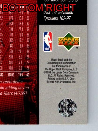 Ron Harper Chicago Bulls Upper Deck 1998 Basketball Card 196