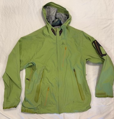 Helly Hansen Tech XP Jacket Mens Large Green Shell Snowboard Peeling Liner