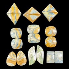 9 Pairs Natural Blue Rhodochrosite 20-34mm Loose Cabochon Gemstone Wholesale Lot