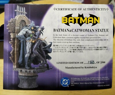 コトブキヤ バットマン＆キャットウーマン コールドキャスト フィギュア Kotobukiya BATMAN & CATWOMAN Cold Cast Statue Limited