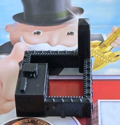 2009 Monopoly City Prison Black Plastic Token Replacement Game Piece Part