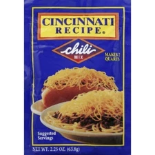 Cincinnati Recipe Chili Mix - 2.25 oz Packets (3 Pack) Each Pack Makes 2 Quarts