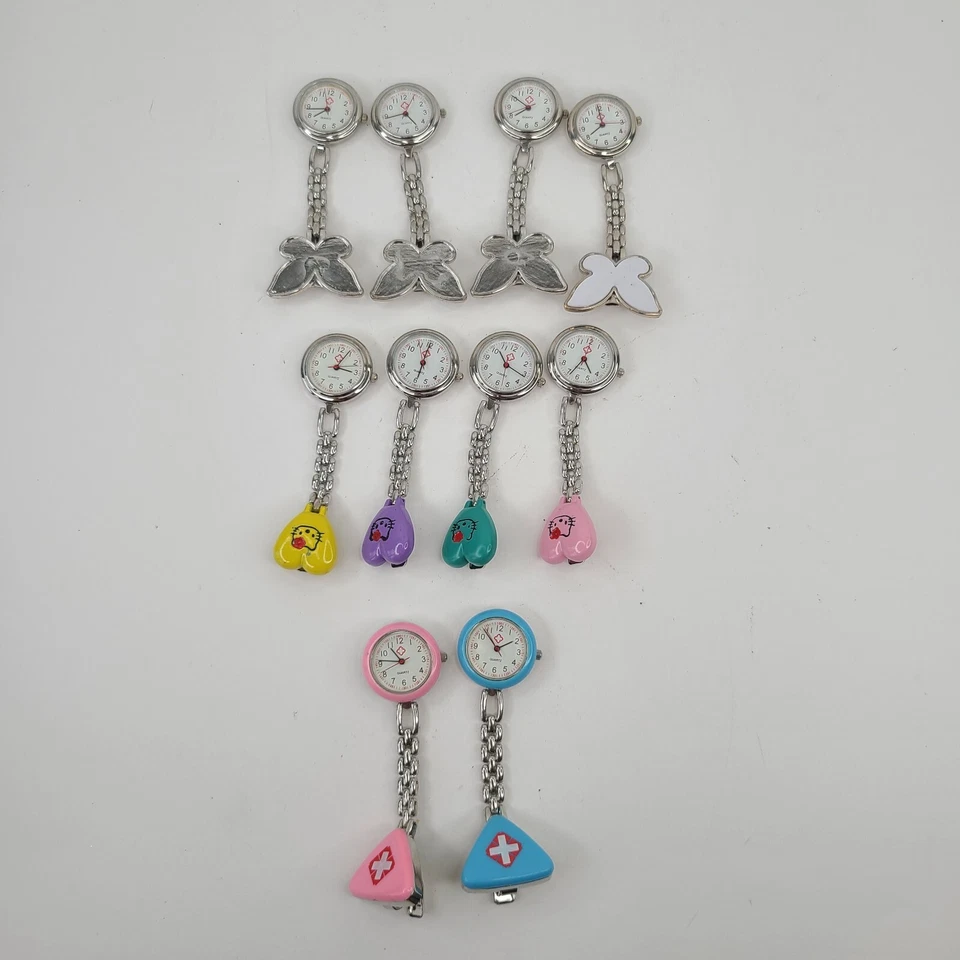 Hello Kitty Butterfly Red Cross Nurse Doctor Fob Brooch Quartz Watch NOT WORKING - Image 2 of 4