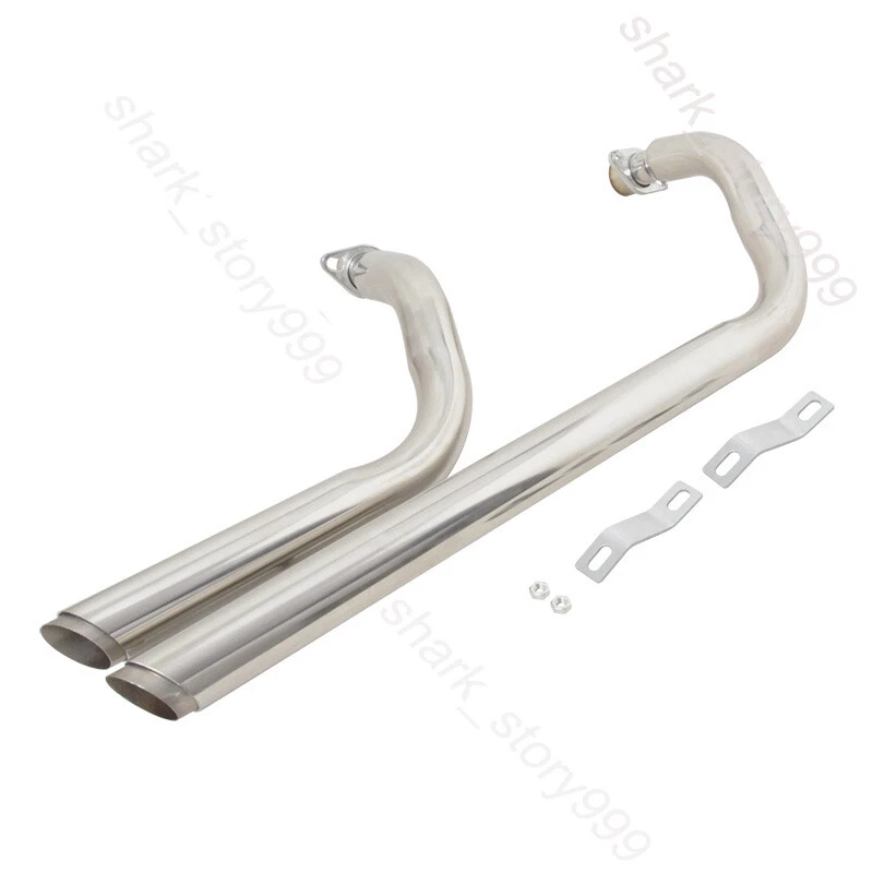 Tubo de escape deslizable con puntas plateadas para Honda Shadow Spirit 750 2005-2014 Foto 2 de 4