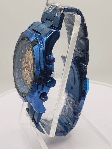 Markenlos Edelstahl Blau Herrenuhr #2 - Bild 2 von 9