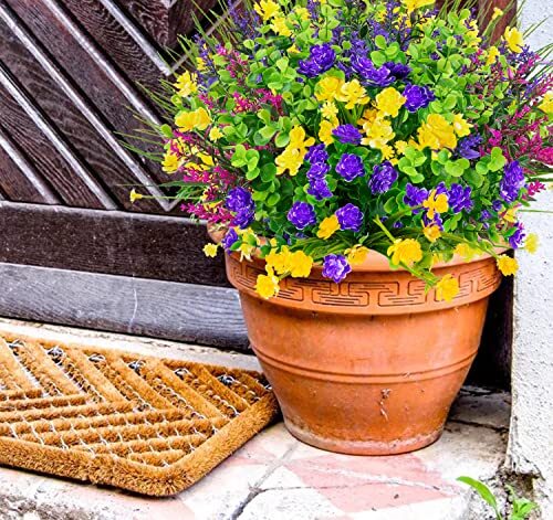 12 Bundles Artificial Flowers Lifelike No Fade UV Resistant Mixcolor-12 Bundles - Picture 6 of 8