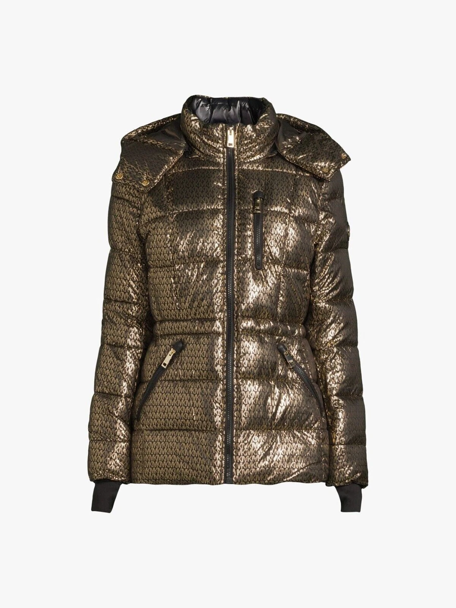 Michael kors sales metallic puffer jacket