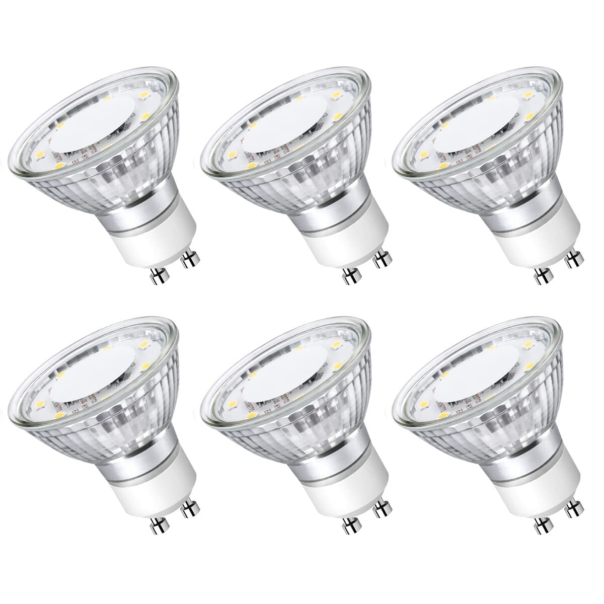 LE GU10 LED Light Bulbs Non-Dimmable, 5000K Daylight White GU10 Bulb Replacem...