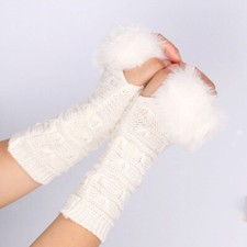 Students Write Keep Warm Knitting Lady Fingerless Protection Hand Gloves Women