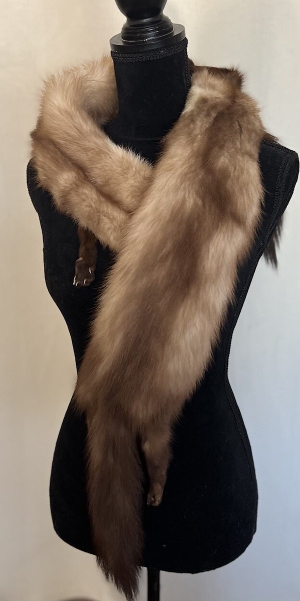 小物 MASU 21AW FUR PRINT SILK SCARF- BROWN MASU FUR PRINT SILK SCARF BROWN