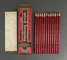 12 Japanese Vintage Red Tombow 2285 marking Graph JIS
