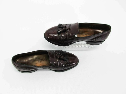 Allen Edmonds Men Shoe Auburn Size 8.5E Burgundy Red Tassel Loafer Pre Owned qp - Picture 9 of 12